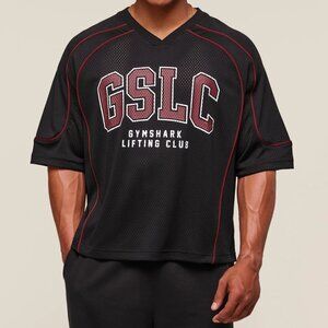 Gymshark GSLC Sports Jersey (Black Red / XXL)